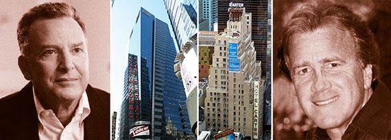 From left: Steve Witkoff, Five Times Square, 250 West 43rd Street and Jeff Sutton