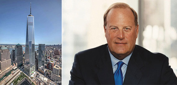 From left: One World Trade Center and Condé Nast CEO Charles Townsend