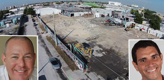Aerial of site acquired by East End Capital (inset: Lyle Chariff and Mauricio Zapata)