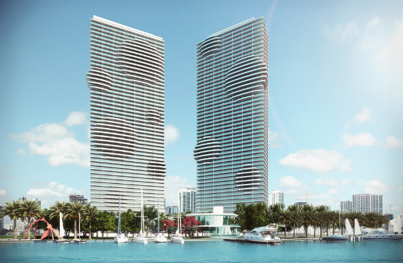 A rendering of Paraiso Bay towers