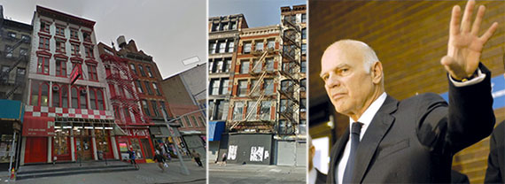 From left: 304-306 Canal Street, 334 Canal Street (Photo credit: Google) and Steven Roth
