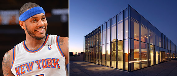 From left: Carmelo Anthony and 145 Hudson Street
