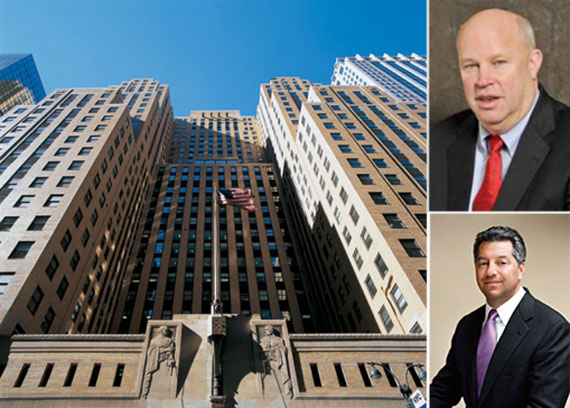 Clockwise from left: the Graybar Bulding at 420 Lexington Avenue, Thomas Prendergast and Marc Holliday
