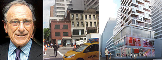 From left: Harry Macklowe, 985-989 Third Avenue and renderings for the development site