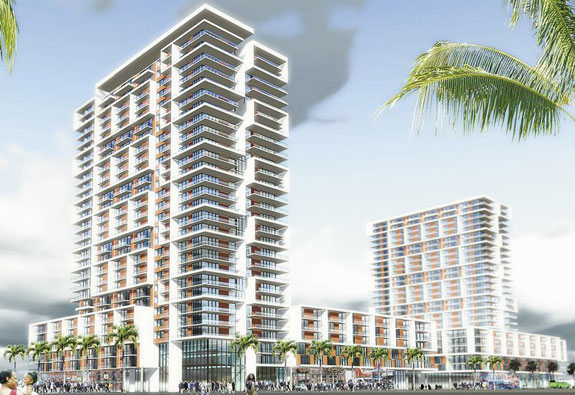 A rendering of the Overtown Gateway project