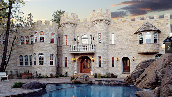 A castle home in the San Bernardino Mountains