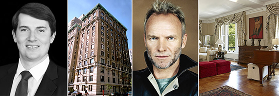 From left: Kyle Blackmon, 88 Central Park West, Sting and Unit 2/3S