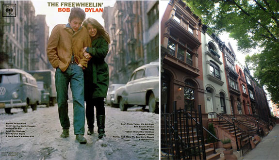 Jones Street as featured on Bob Dylan's "The Freewheelin' Bob Dylan" and Arlington Place in Bed-Stuy