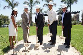 The ground breaking ceremony at Central Parc