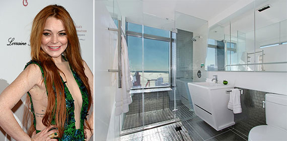 From left: Lindsay Lohan and the W Hotel and Residences at 123 Washington Street