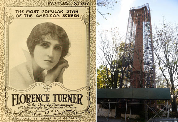 Florence Turner, who was known as the Vitagraph Girl and the smokestack in Midwood