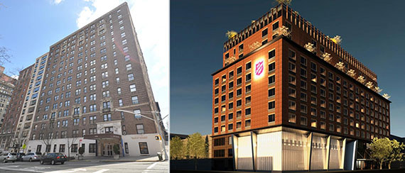 From left: 720 West End Avenue and rendering for A New Building On East 125th Street