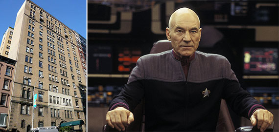 From left: 118 West 79th Street and Sir Patrick Stewart