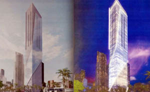 Rendering of tower to be built on 340 Biscayne Boulevard.