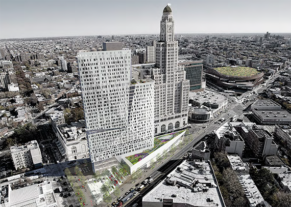 Rendering of BAM South in Downtown Brooklyn (credit: Enrique Norten)