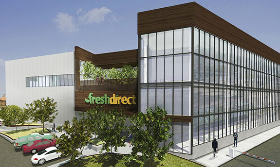 Rendering of the new FreshDirect headquarters in the South Bronx