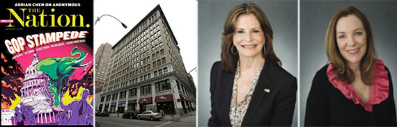 From Left: Recent Nation cover, 33 Irving Place, Susan Kahaner and Jennifer Ogden
