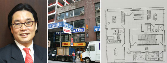 From left: Neo Yau Que, 118 East 59th Street and a floor plan of the penthouse