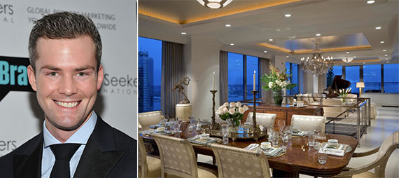 From left: Ryan Serhant and the $118.5 million unit at the Ritz-Carlton in Battery Park City
