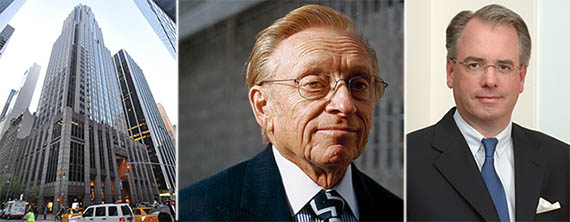 From left: 1177 Sixth Avenue in Midtown, Larry Silverstein and UBS' Ulrich Koerner