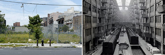 From left: Broadway Triangle in Brooklyn and Brooklyn Army Terminal