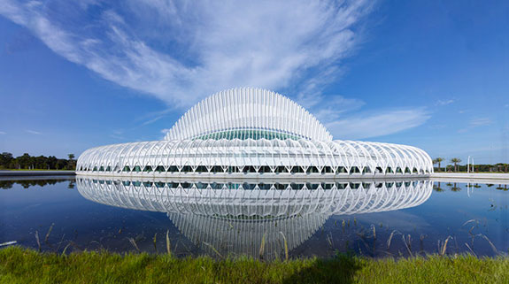 Florida Polytechnic's Innovation, Science, and Technology Building designed by Santiago Calatrava