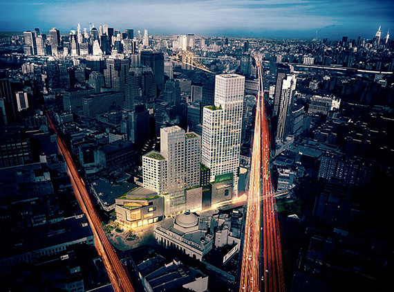 Rendering of City Point Towers in Downtown Brooklyn