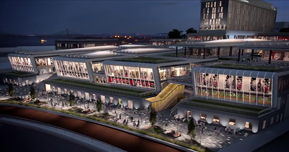 Empire Outlets on Staten Island (via YouTube)
