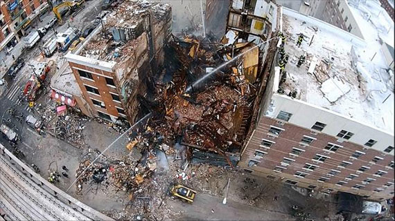 1644 And 1646 Park Avenue in East Harlem after the explosion in March