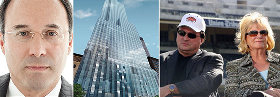 From left: Gary Barnett (Credit: STUDIO SCRIVO), a rendering of One57 and John and Rebecca Moores