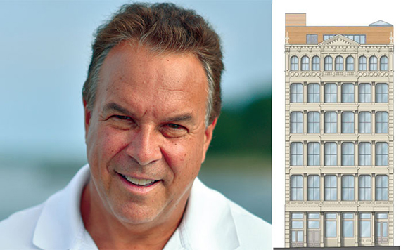 Jeff Greene and a rendering of 62 Wooster Street