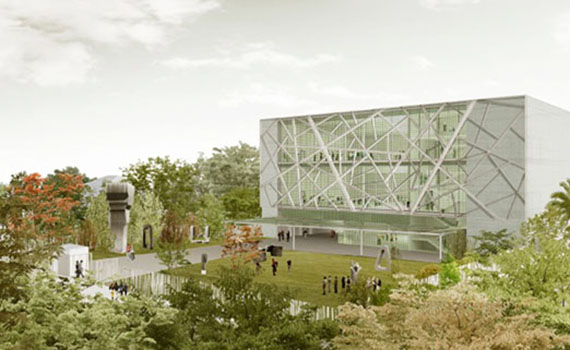 Rendering of the Institute of Contemporary Art Miami, designed by Madrid-based Aranguren &amp; Gallegos Arquitectos