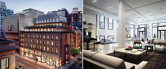 Renderings of 33 East 74th Street and retail at 935 Madison Avenue (credit: Neoscape)