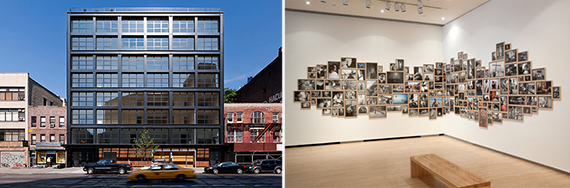 From left: 250 Bowery and an exhibition at the International Center of Photography
