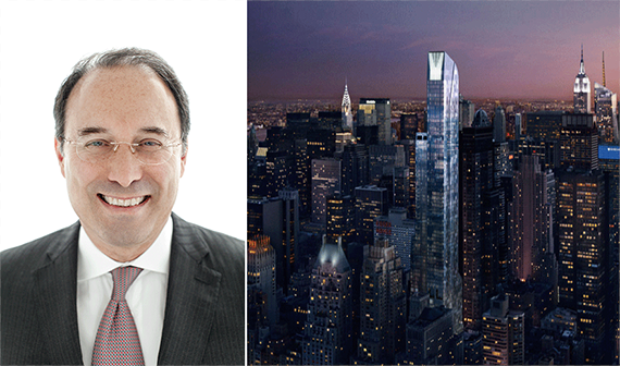 From left: Gary Barnett (Credit: STUDIO SCRIVO) and a rendering of One57
