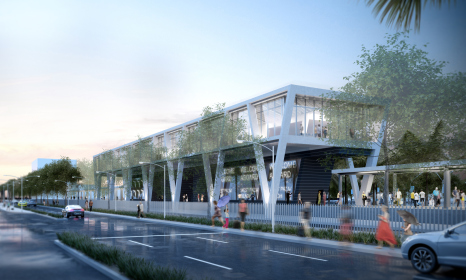 Rendering of the West Palm Beach All Aboard Florida station