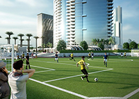 Worldcenter soccer field rendering feat