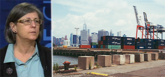 From left: Carol Kellerman and the Red Hook Container Terminal