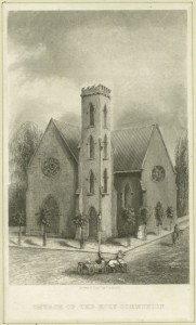 An early sketch of the church via the NYPL