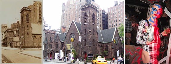 The former Church of the Holy Communion on Sixth Avenue and 20th Street and club kid Michael Alig