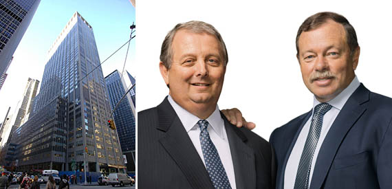 From left: 1301 Sixth Avenue in Midtown and CohnReznick co-CEOs Kenneth E. Baggett and Thomas J. Marino