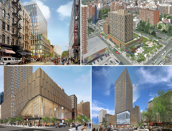 Renderings for the Essex Crossing project on the Lower East Side