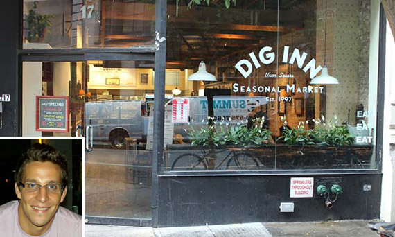 Dig Inn at 17 East 17th Street near Union Square, Inset: Adam Eskin