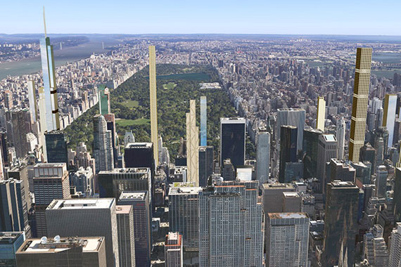 Rendering of the future skyline of Manhattan