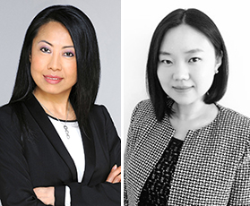 From left: Julia Jiang of Douglas Elliman and Huang Qiuzi of Park Avenue International Partners