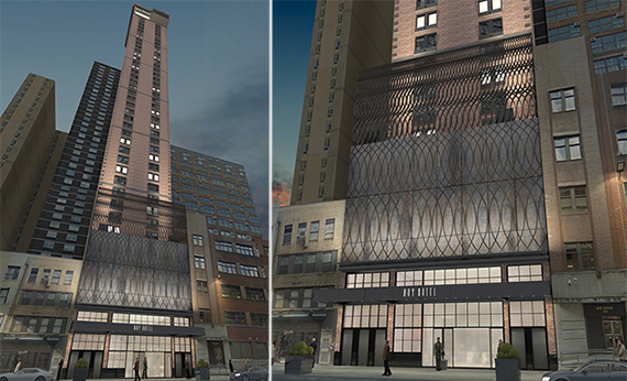 Renderings of 310 West 40th Street in Midtown (credit: Nobutaka Ashihara via New York YIMBY)