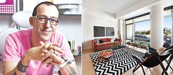 From left: Karim Rashid and the townhouse at the Edge