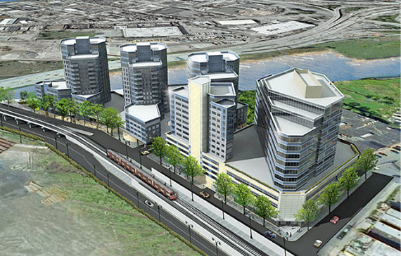 Rendering for River Park Place on the Flushing waterfront
