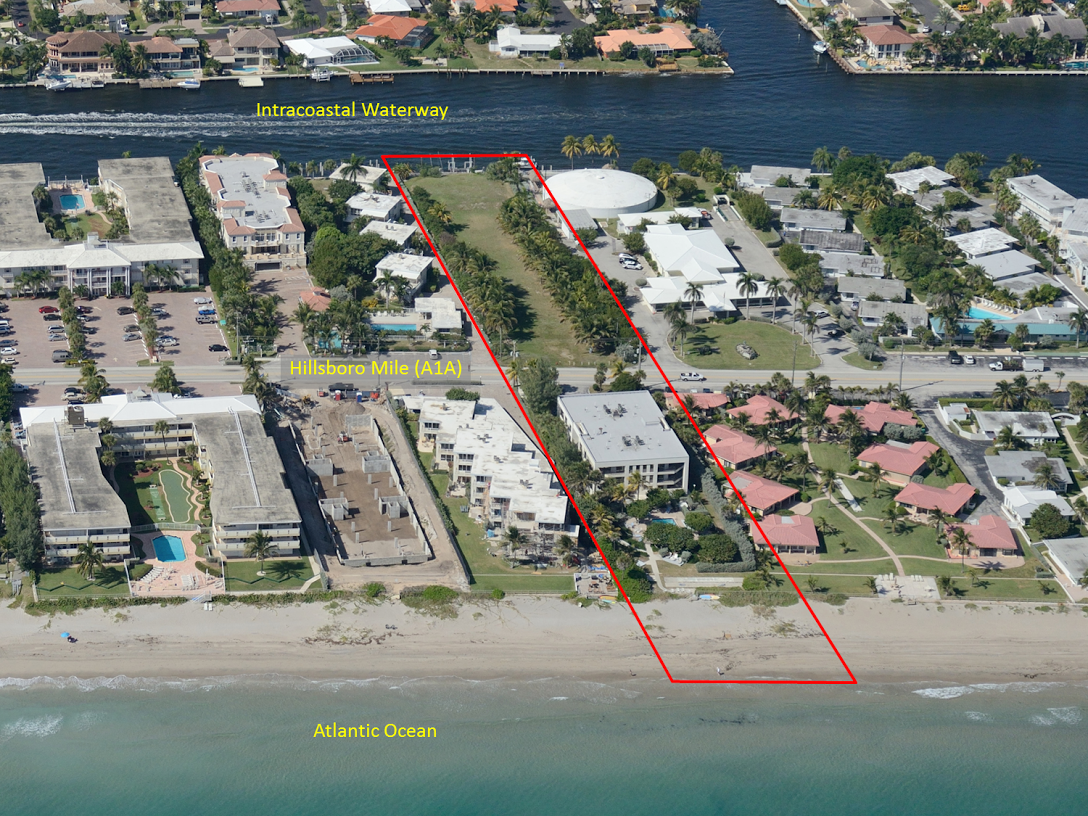 Aerial view of Castle Reef and the vacant lot, courtesy of CapasGroup