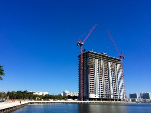 Topping off Marina Palms' first tower